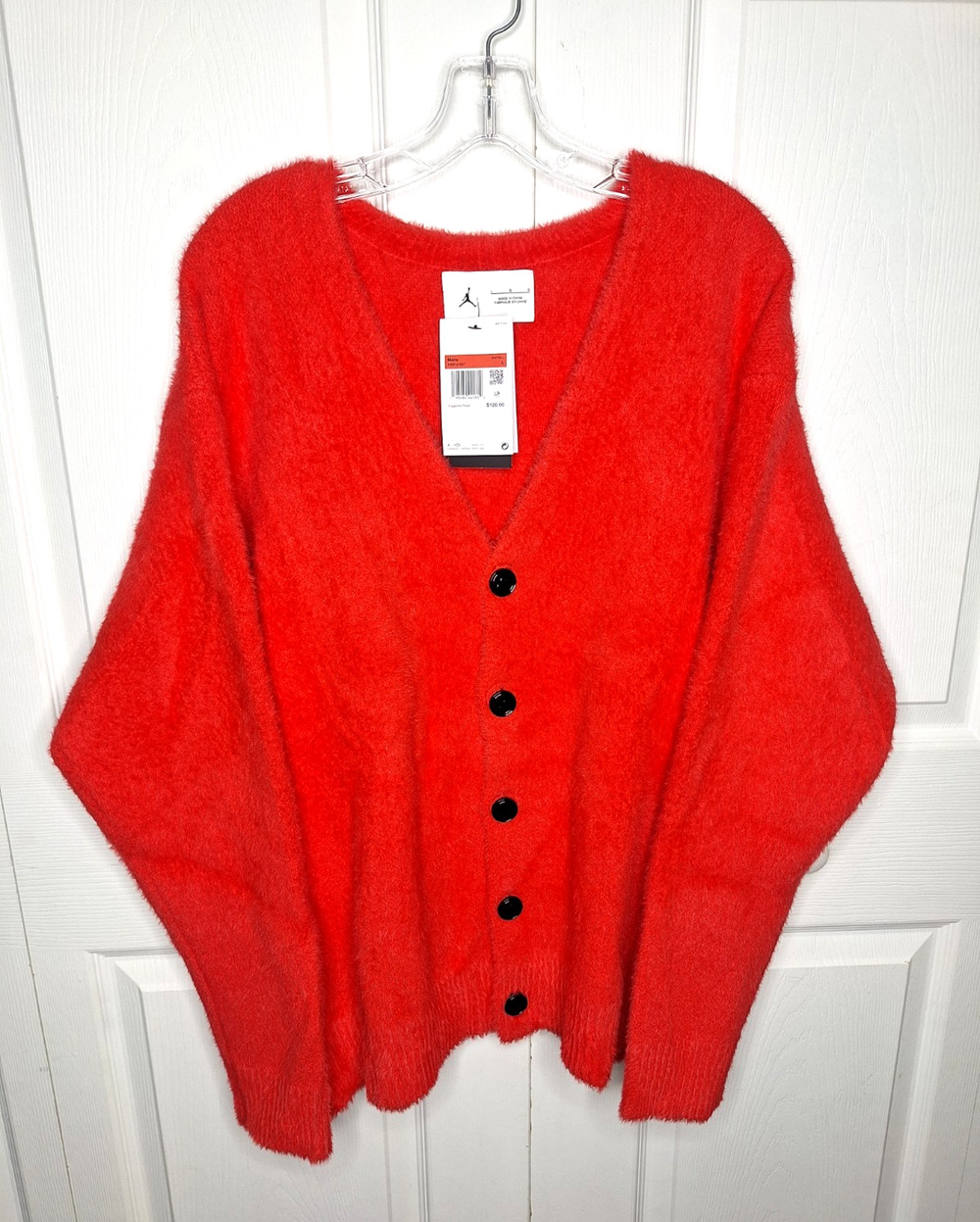 Jordan Jayson Tatum Men's Knit Cardigan Sweater University Red IH0612-657 sz L